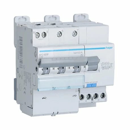 Disjoncteur Differentiel 3P+N 6-10kA Courbe C - 20A 300mA Type AC AFC420F 3 Disjoncteur Differentiel 3P+N 6-10kA Courbe C - 20A 300mA Type AC AFC420F