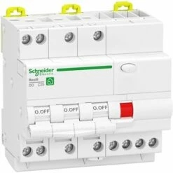 Schneider Electric Disjoncteur Différentiel Resi9 R9PDCS10 3P+N 10 A Type Asi
