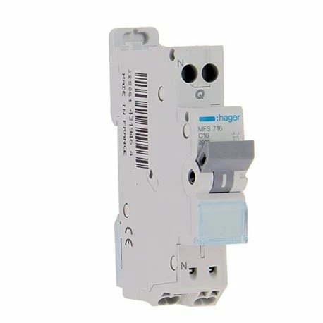 Disjoncteur 1P+N 3kA C-16A Connexion SanVis 1 Module MFS716 3 Disjoncteur 1P+N 3kA C-16A Connexion SanVis 1 Module MFS716