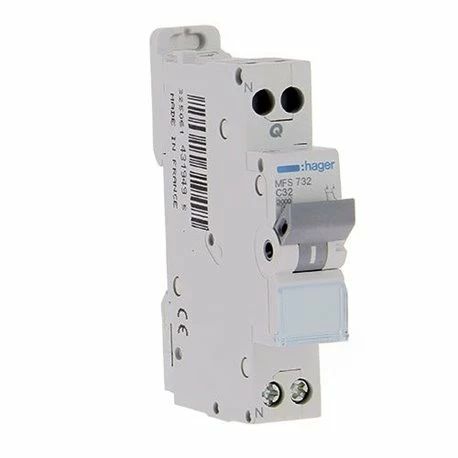 Disjoncteur 1P+N 3kA C-32A Connexion SanVis 1 Module MFS732 3 Disjoncteur 1P+N 3kA C-32A Connexion SanVis 1 Module MFS732