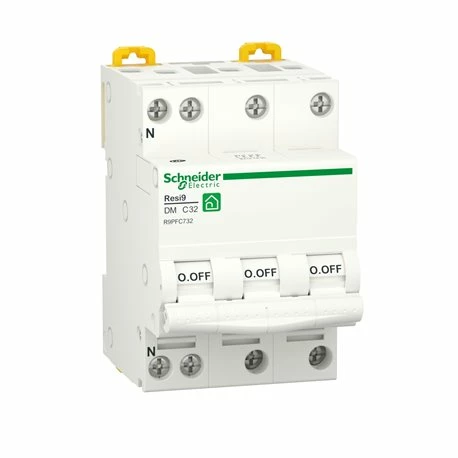 Schneider Electric Disjoncteur Resi9 XP R9PFC732 3P+N 32 A Courbe C 3 Schneider Electric Disjoncteur Resi9 XP R9PFC732 3P+N 32 A Courbe C