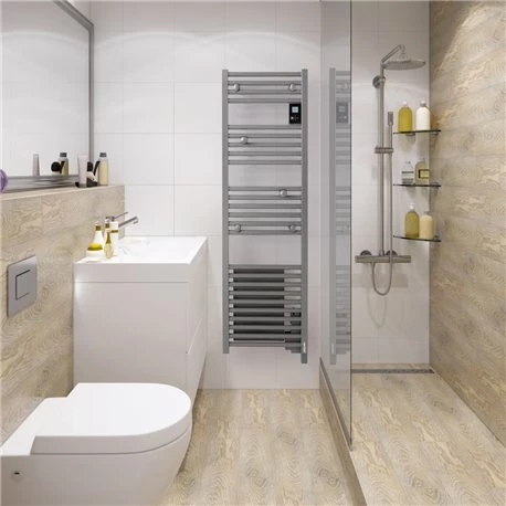 Atlantic Sèche Serviette électrique Doris Étroit 500+1000 Watts, Blanc Carat 6 Atlantic Sèche Serviette électrique Doris Étroit 500+1000 Watts, Blanc Carat – Image 4