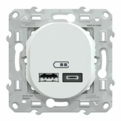 Double Chargeur USB A+C 12W Ovalis S320401 Blanc 16 Double Chargeur USB A+C 12W Ovalis S320401 Blanc -Schneider Electric Soldes double chargeur usb ac 12w ovalis s320401 blanc 6