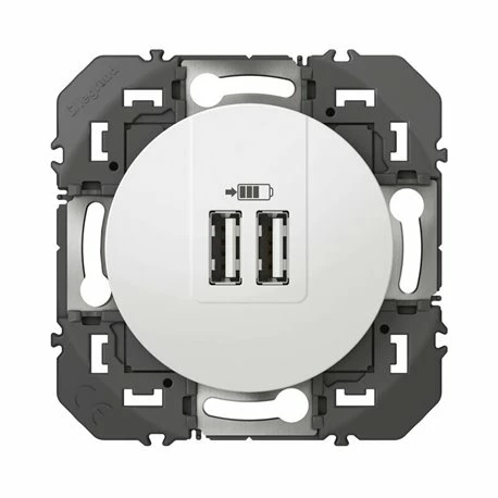 Double Chargeur USB Type-A Dooxie 3A 15W Finition Blanc 600343 4 Double Chargeur USB Type-A Dooxie 3A 15W Finition Blanc 600343 – Image 2