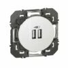 Double Chargeur USB Type-A Dooxie 3A 15W Finition Blanc 600343 -Schneider Electric Soldes double chargeur usb type a dooxie 3a 15w finition blanc600343