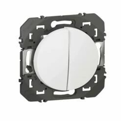 Double Interrupteur Dooxie 10AX 250V Finition Blanc 600002