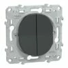 Double Poussoir Ovalis S340216 Anthracite 2 Double Poussoir Ovalis S340216 Anthracite -Schneider Electric Soldes double poussoir ovalis s340216 anthracite