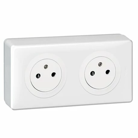 Legrand Double Prise De Courant 2P+T Céliane Surface Saillie Complet 200132 Blanc 3 Legrand Double Prise De Courant 2P+T Céliane Surface Saillie Complet 200132 Blanc