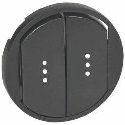 Enjoliveur Celiane Double Inter Va-et-vient Ou Poussoir A Voyant Graphite 067904