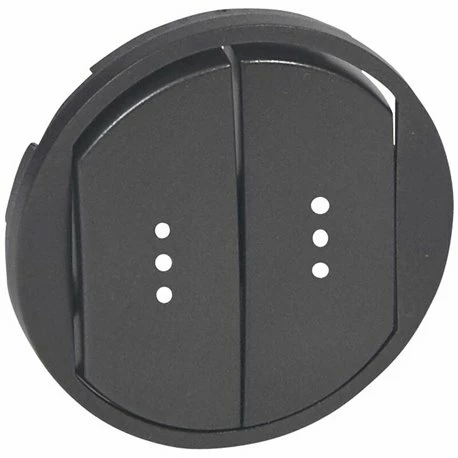 Enjoliveur Celiane Double Inter Va-et-vient Ou Poussoir A Voyant Graphite 067904 3 Enjoliveur Celiane Double Inter Va-et-vient Ou Poussoir A Voyant Graphite 067904