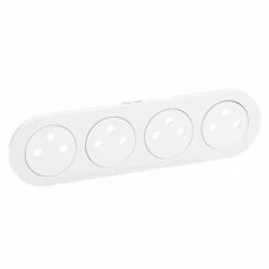 Legrand Enjoliveur Céliane Pour Quadruple Prise De Courant 2P+T Blanc 068114