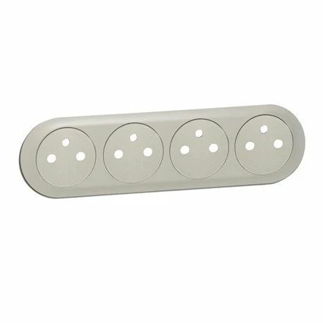 Legrand Enjoliveur Céliane Pour Quadruple Prise De Courant 2P+T Titane 068414 3 Legrand Enjoliveur Céliane Pour Quadruple Prise De Courant 2P+T Titane 068414