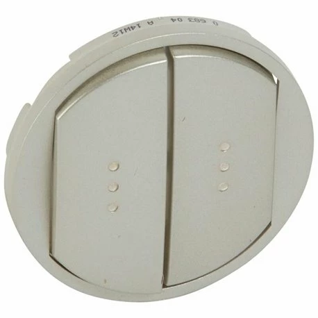 Enjoliveur Large Celiane Double Inter Va-et-vient Ou Poussoir A Voyant Titane 068304 3 Enjoliveur Large Celiane Double Inter Va-et-vient Ou Poussoir A Voyant Titane 068304