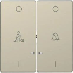 Schneider Electric Enjoliveur Pour Commande Double Voyant Et Picto Hotel D-Life MTN3429-6033 Blanc Sable
