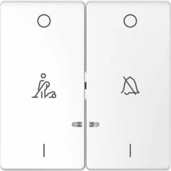 Schneider Electric Enjoliveur Pour Commande Double Voyant Et Picto Hotel D-Life MTN3429-6035 Blanc Lotus