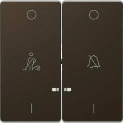 Schneider Electric Enjoliveur Pour Commande Double Voyant Et Picto Hotel D-Life MTN3429-6052 Mocca