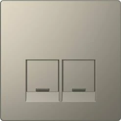 Schneider Electric Enjoliveur Pour Prise Double RJ45 Actassi S-One D-Life MTN4572-6050 Nickel