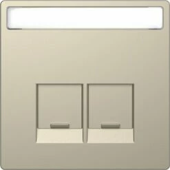 Schneider Electric Enjoliveur Prise Double RJ45 S-One Porte-étiquette D-Life MTN4574-6033 Blanc Sable Porte-étiquette