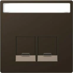 Schneider Electric Enjoliveur Prise Double RJ45 S-One Porte-étiquette D-Life MTN4574-6052 Mocca Porte-étiquette