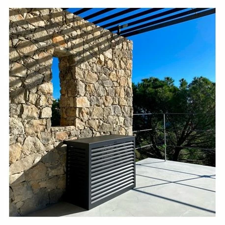 Habillage Groupe Extérieur Cache-clim Aluminium Anthracite Taille M 4 Habillage Groupe Extérieur Cache-clim Aluminium Anthracite Taille M – Image 2