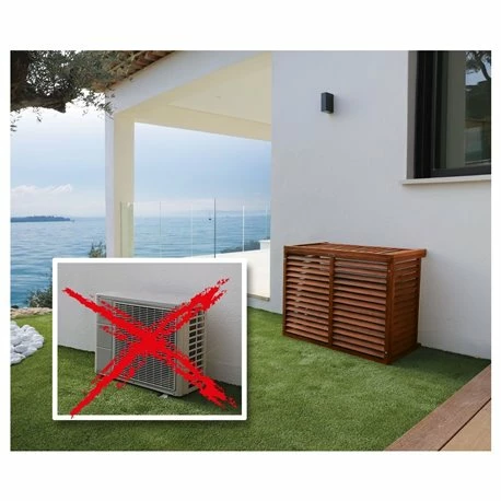 Habillage Groupe Extérieur Cache-clim Bois Taille M 7 Habillage Groupe Extérieur Cache-clim Bois Taille M – Image 5