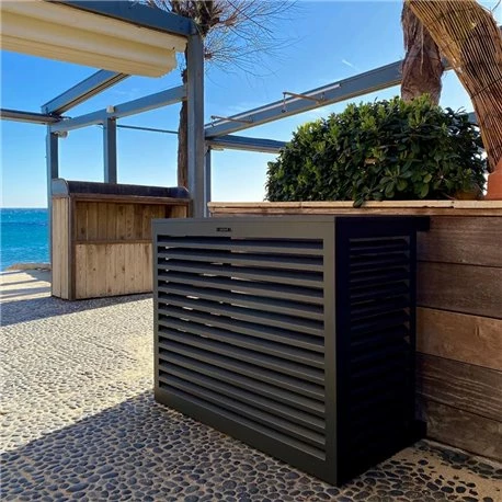 Habillage Groupe Extérieur Cache-clim Aluminium Anthracite Taille S 4 Habillage Groupe Extérieur Cache-clim Aluminium Anthracite Taille S – Image 2