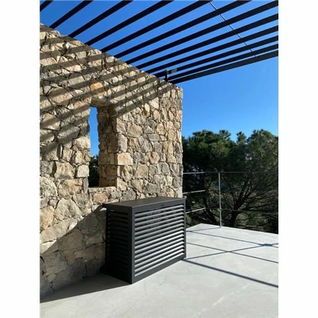 Habillage Groupe Extérieur Cache-clim Aluminium Anthracite Taille S 5 Habillage Groupe Extérieur Cache-clim Aluminium Anthracite Taille S – Image 3