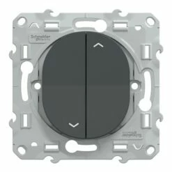 Interrupteur 2 Boutons Pour Volet Roulant 6AX Ovalis S340208 Anthracite -Schneider Electric Soldes interrupteur 2 boutons pour volet roulant 6ax ovalis s340208 anthracite 7