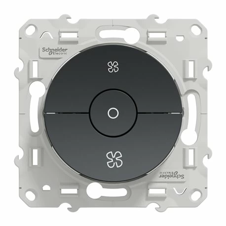 Interrupteur 3 Positions VMC Avec Arrêt Odace S540243 Anthracite 5 Interrupteur 3 Positions VMC Avec Arrêt Odace S540243 Anthracite – Image 3