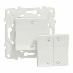 Schneider Electric Interrupteur Centralisé Sans Fil Wiser Unica NU557118W 2 Ou 4 BP Blanc