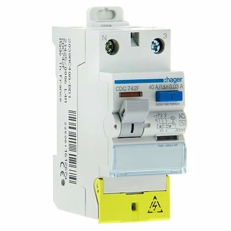 Interrupteur Differentiel 2P 40A 30mA Type AC A Bornes Decalees CDC742F 3 Interrupteur Differentiel 2P 40A 30mA Type AC A Bornes Decalees CDC742F