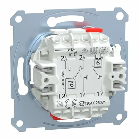 Interrupteur Double Va-et-vient D-Life MTN3126-0000 10 A Mécanisme Seul 9 Interrupteur Double Va-et-vient D-Life MTN3126-0000 10 A Mécanisme Seul – Image 7