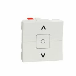 Interrupteur Volet-roulant 3 Touches 6A Unica NU320818 Blanc 2 Modules Mécanisme Seul
