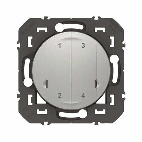 Legrand Interrupteur Volet Roulant, Prises Et Lumière 4 Scénarios Sans Fils Dooxie With Netatmo Alu 600191A 4 Legrand Interrupteur Volet Roulant, Prises Et Lumière 4 Scénarios Sans Fils Dooxie With Netatmo Alu 600191A – Image 2