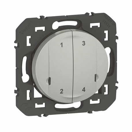 Legrand Interrupteur Volet Roulant, Prises Et Lumière 4 Scénarios Sans Fils Dooxie With Netatmo Alu 600191A 3 Legrand Interrupteur Volet Roulant, Prises Et Lumière 4 Scénarios Sans Fils Dooxie With Netatmo Alu 600191A