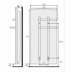 Atlantic Sèche Serviette électrique Kéa 600+800 Watts, Gris -Schneider Electric Soldes kea 841524 gris 1400 watts 3