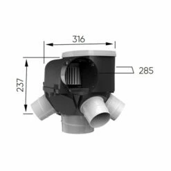 Atlantic VMC Simple Flux Autocosy Kit Avec 3 Bouches Line 7 Atlantic VMC Simple Flux Autocosy Kit Avec 3 Bouches Line -Schneider Electric Soldes kit autocosy 412288 groupe 3 bouches line 2