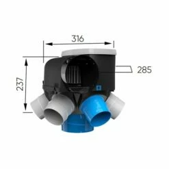 Atlantic VMC Simple Flux Kit + 5 Bouches Line Autocosy IH 8 Atlantic VMC Simple Flux Kit + 5 Bouches Line Autocosy IH -Schneider Electric Soldes kit autocosy ih 412289 groupe ih 5 bouches line 2