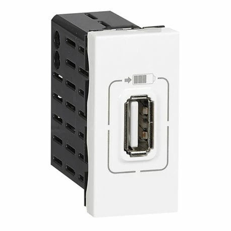 Lot De 10 Chargeurs USB Type-A 1,5A 5V 7,5W Mosaic 1 Module 230V Blanc 077591 4 Lot De 10 Chargeurs USB Type-A 1,5A 5V 7,5W Mosaic 1 Module 230V Blanc 077591 – Image 2