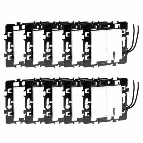 Lot De 10 Commandes Combiné Poussoir + Va Et Vient Avec Et Sans Voyant Blanc 3 Lot De 10 Commandes Combiné Poussoir + Va Et Vient Avec Et Sans Voyant Blanc