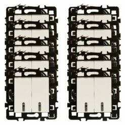 Lot De 10 Commandes Combiné Va Et Vient Avec Voyant Blanc