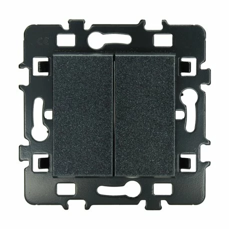 Lot De 10 Commandes Double Va Et Vient Sans Voyant Anthracite 4 Lot De 10 Commandes Double Va Et Vient Sans Voyant Anthracite – Image 2