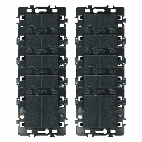 Lot De 10 Commandes Double Va Et Vient Sans Voyant Anthracite 3 Lot De 10 Commandes Double Va Et Vient Sans Voyant Anthracite