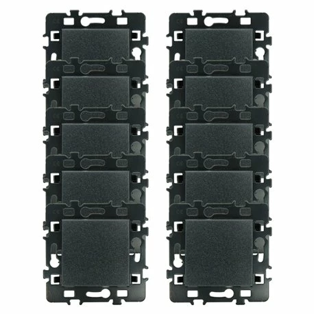 Lot De 10 Commandes Interrupteur/va Et Vient Sans Voyant Anthracite 3 Lot De 10 Commandes Interrupteur/va Et Vient Sans Voyant Anthracite