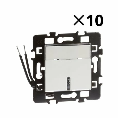 Lot De 10 Commandes Poussoir à Fermeture Avec Porte-étiquette Avec Voyant Bleu Blanc 4 Lot De 10 Commandes Poussoir à Fermeture Avec Porte-étiquette Avec Voyant Bleu Blanc – Image 2