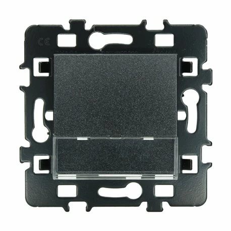 Lot De 10 Commandes Poussoir à Fermeture Avec Porte-étiquette Sans Voyant Anthracite 4 Lot De 10 Commandes Poussoir à Fermeture Avec Porte-étiquette Sans Voyant Anthracite – Image 2