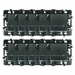 Lot De 10 Commandes Poussoir à Fermeture Avec Porte-étiquette Sans Voyant Anthracite
