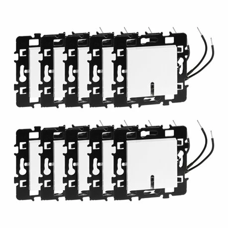 Lot De 10 Commandes Poussoir à Fermeture Avec Voyant Bleu Blanc 3 Lot De 10 Commandes Poussoir à Fermeture Avec Voyant Bleu Blanc