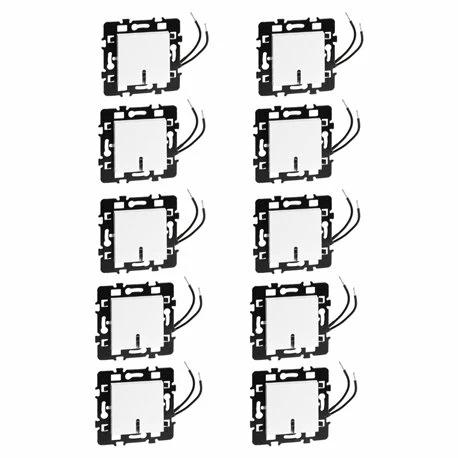 Lot De 10 Commandes Poussoir à Fermeture Avec Voyant Rouge Blanc 3 Lot De 10 Commandes Poussoir à Fermeture Avec Voyant Rouge Blanc