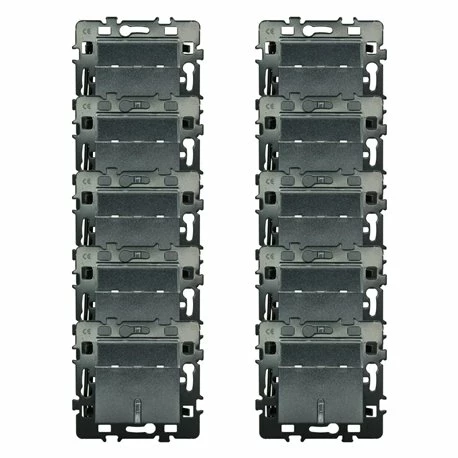 Lot De 10 Commandes Poussoir Porte-étiquette à Fermeture Avec Voyant Rouge Anthracite 3 Lot De 10 Commandes Poussoir Porte-étiquette à Fermeture Avec Voyant Rouge Anthracite